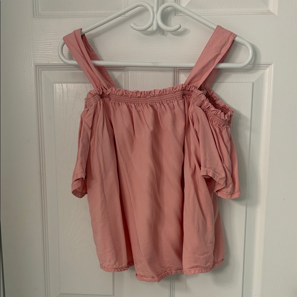 Stylish Pink Off-Shoulder Blouse